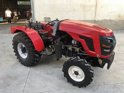 Cheap price 50HP 60HP 90HP tractor wheeled agriculture tractor 4*4 with cultivator