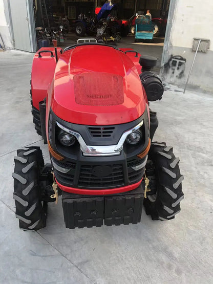 Cheap price 50HP 60HP 90HP tractor wheeled agriculture tractor 4*4 with cultivator