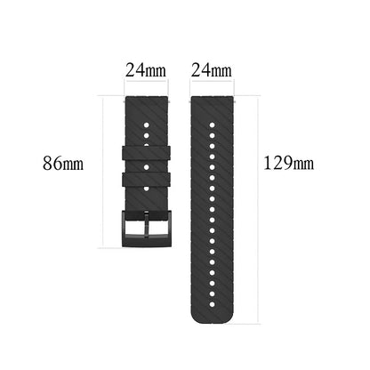 Twill Silicone Strap For Suunto 9 Baro Watchband For Suunto 7 D5 Wristband 24mm Smart watch Band Bracelet Replace Accessories