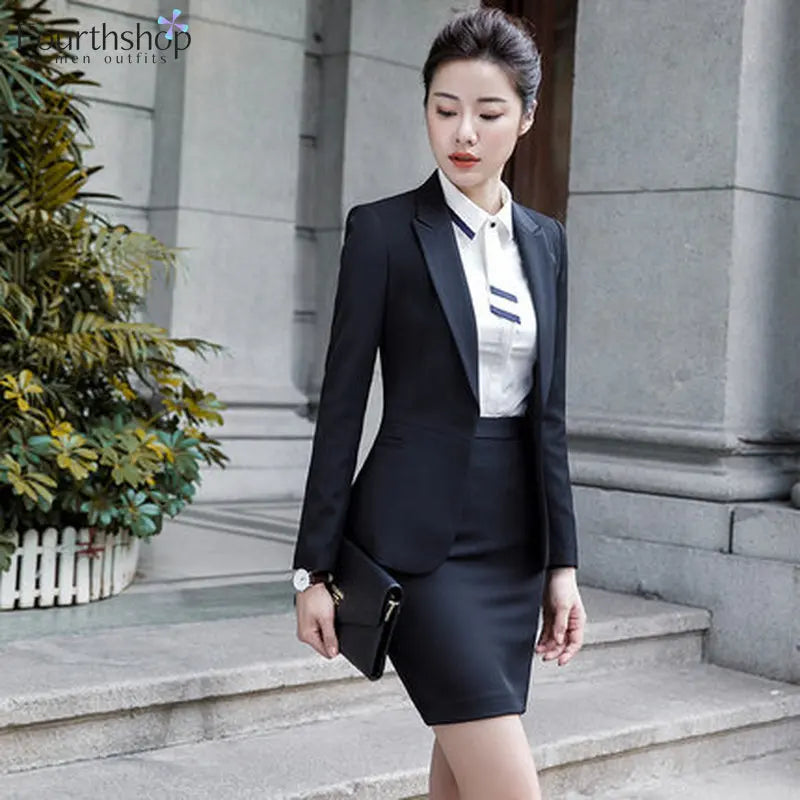 Business Lady Uniform Formal Pant Suits Female 2 Piece Office Set Women Trousers Blazer Suits Clothes Work Wear 2022 Autumn 4XL