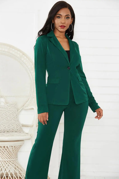 women's suit office two piece set long sleeve suit pants 2 piece set female winter two pieces sets office female