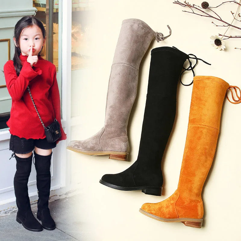 Children Over Knee Boots Girl Shoes Knee Fashion Children Boots 2021 Autumn And Winter Princess Girls Boots