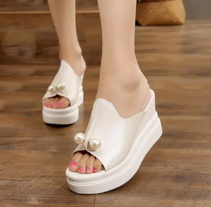 New classis fashion Women Wedges high Heels Platform Sandals Summer Slippers Thick Heel Slippers Slides Ladies Wedges Shoes