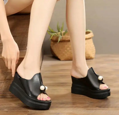 New classis fashion Women Wedges high Heels Platform Sandals Summer Slippers Thick Heel Slippers Slides Ladies Wedges Shoes