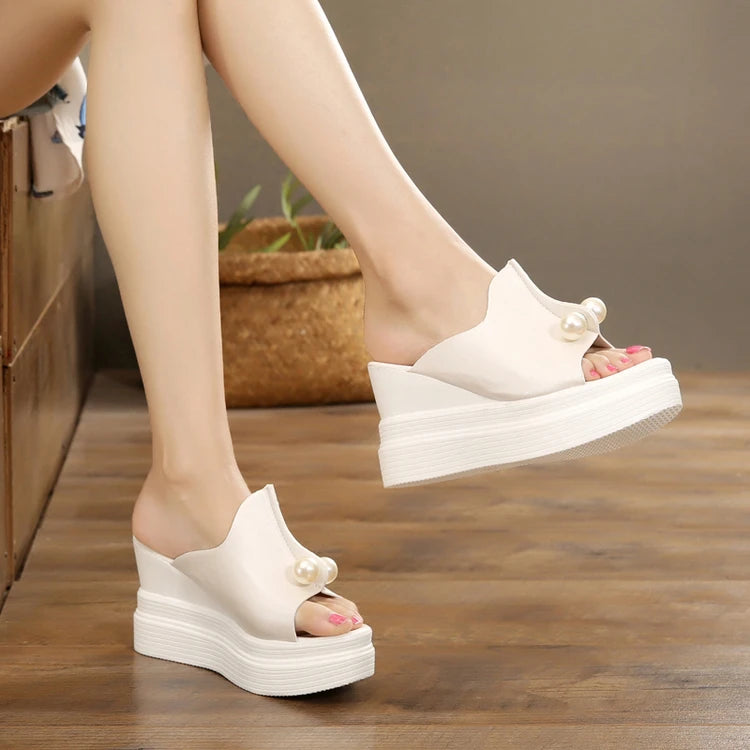 New classis fashion Women Wedges high Heels Platform Sandals Summer Slippers Thick Heel Slippers Slides Ladies Wedges Shoes