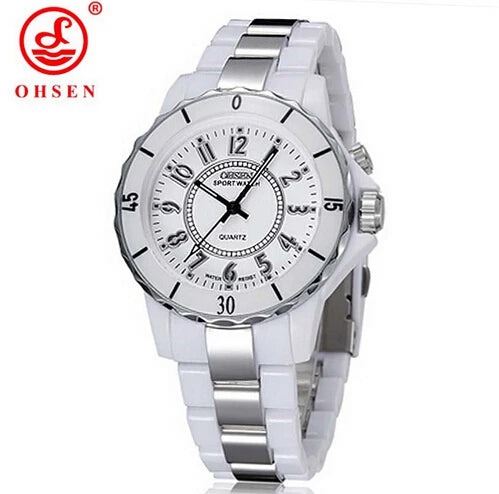 Hodinky OHSEN Women's Luxury Waterproof Sports Watches 7 Multi-color Led Light Clock Watch FG0736 Relogio Esportivo Feminino