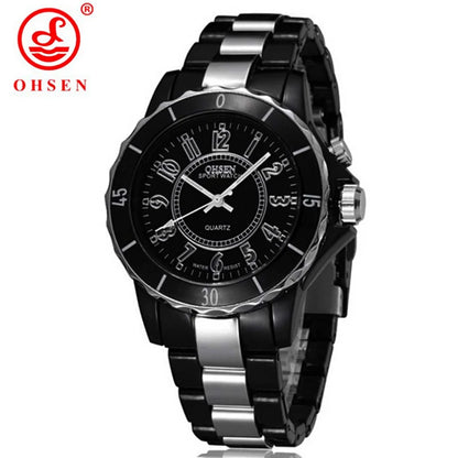 Hodinky OHSEN Women's Luxury Waterproof Sports Watches 7 Multi-color Led Light Clock Watch FG0736 Relogio Esportivo Feminino