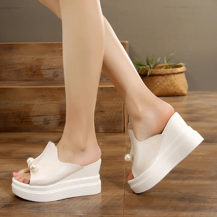 New classis fashion Women Wedges high Heels Platform Sandals Summer Slippers Thick Heel Slippers Slides Ladies Wedges Shoes