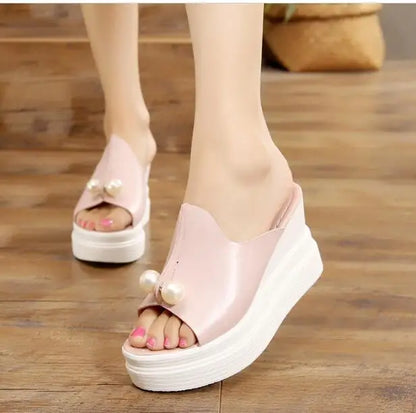 New classis fashion Women Wedges high Heels Platform Sandals Summer Slippers Thick Heel Slippers Slides Ladies Wedges Shoes