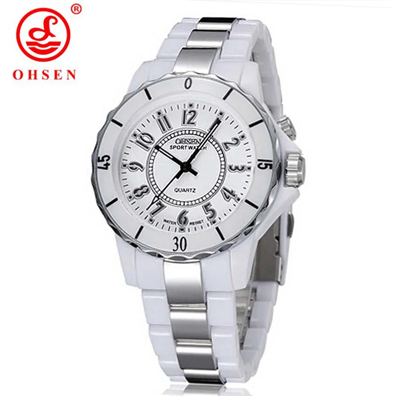 Hodinky OHSEN Women's Luxury Waterproof Sports Watches 7 Multi-color Led Light Clock Watch FG0736 Relogio Esportivo Feminino