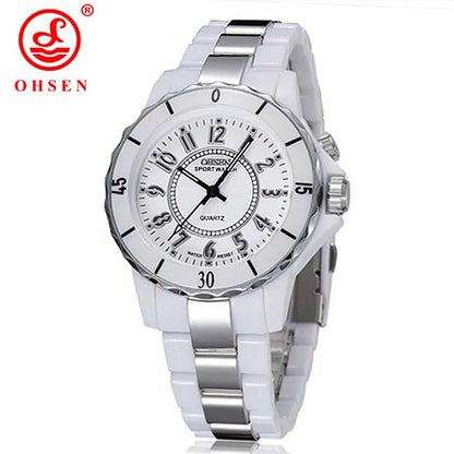 Hodinky OHSEN Women's Luxury Waterproof Sports Watches 7 Multi-color Led Light Clock Watch FG0736 Relogio Esportivo Feminino