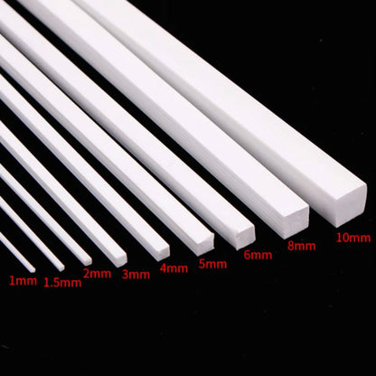 0.5mm-10mm ABS Square Rod DIY Manual Construction Sand Table Model Of ABS Model Transformation Of Solid Rods Diorama