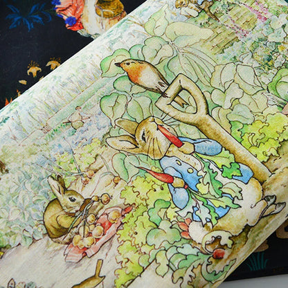 Rabbit Printed Fabric Cotton for Sewing Children Clothes DIY Handmade by Half Meter