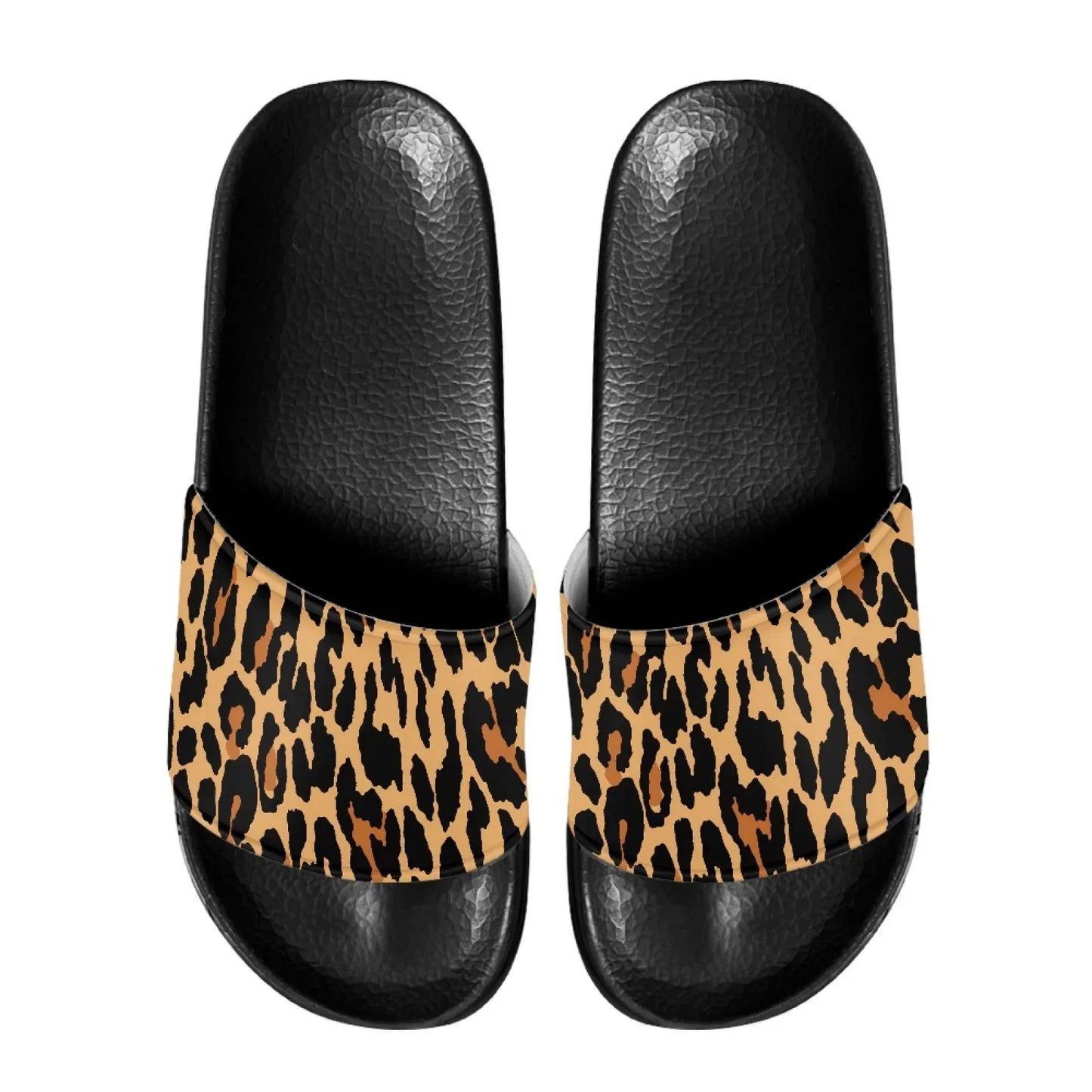 Lightweight Men Beach Leopard Print Slippers Household Bath Sandals Comfort EVA Sole Anti-Slip Design Fit Casual Everyday Wear