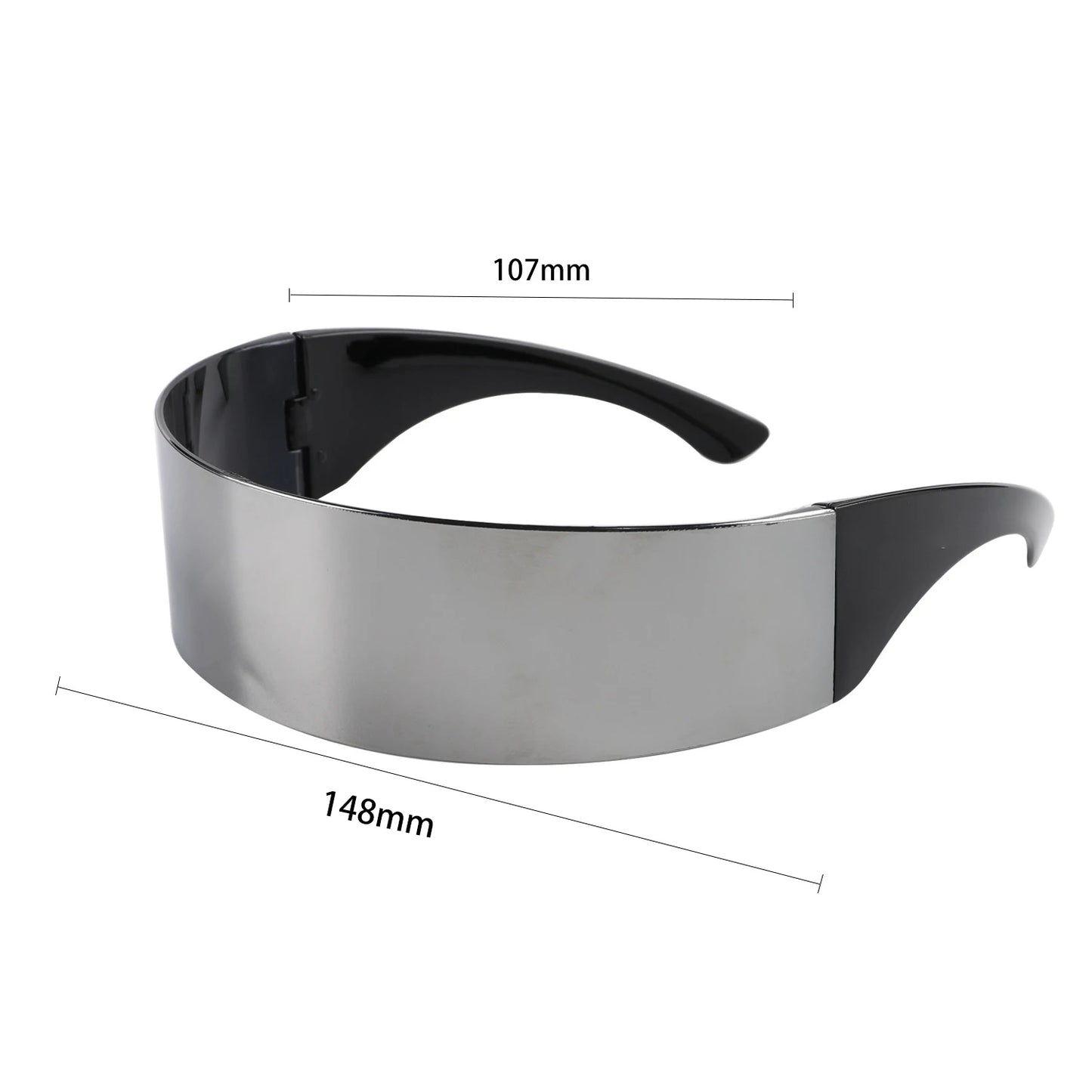 KLASSNUM Futuristic Narrow Cyclops Visor Sunglasses Women Men Laser Eyeglasses UV400 Mirrored Lens Costume Party Eyewear Glasses