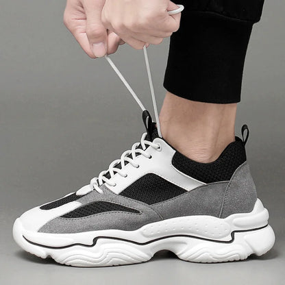 Men Casual Sneakers Elevator Shoes Fashion Breathable 10CM 8CM Height Increased Shoes For Man Hidden Heels Sport Lift Taller Men