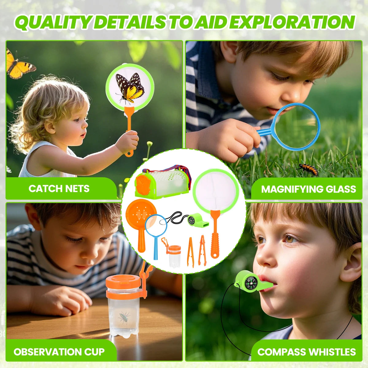 4 PCS Children Outdoor Exploration Tool Set Experimental Experience of Educational Toys