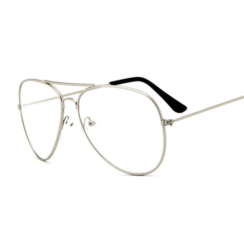 Aviation Gold Frame Sunglasses Male Classic Eyeglasses Transparent Clear Lens Optical Woman Man Glasses Pilot Style