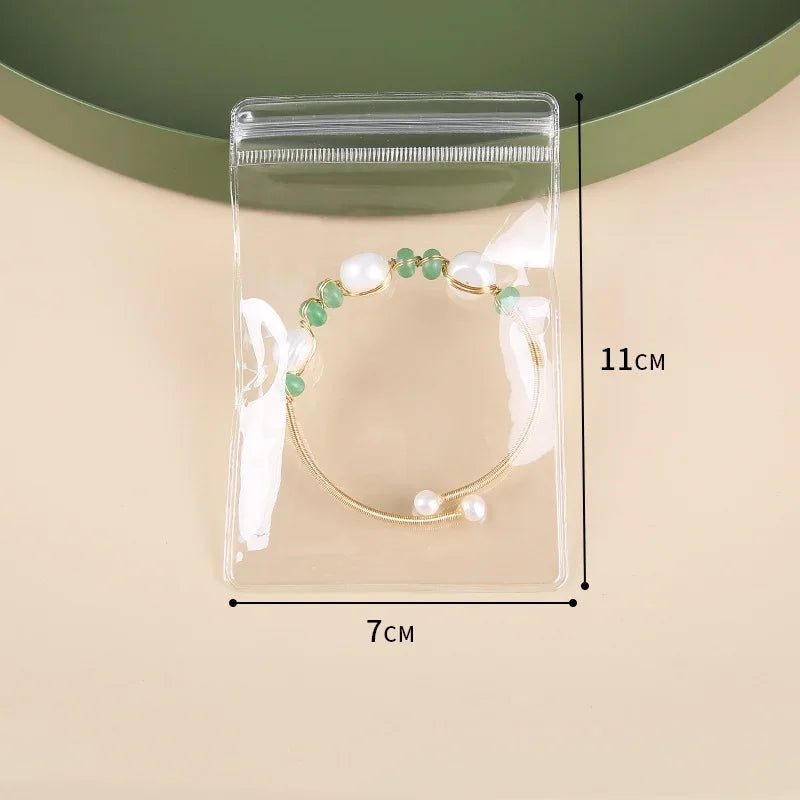 10Pcs Jewelry Organizer Bags PVC Transparent Earring Pendant Necklace Bracelet Jewelery Storage Pouch Anti-Oxidation Ziplock Bag