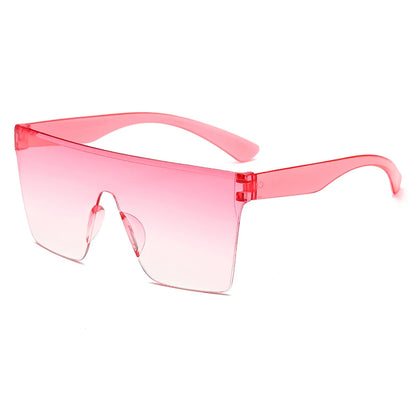 Fashion New Connected Large Frame Sunglasses Ultra Square Frame Sun Shade Eyeglasses Anti UV400 Driving Shades Female