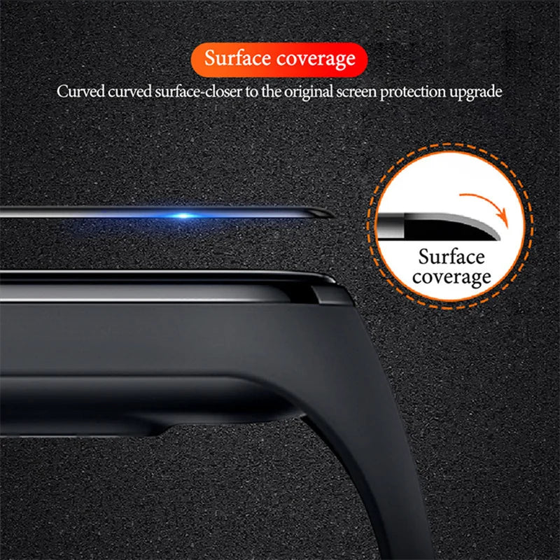 10D Full Screen Protector Film for xiao mi band 7 6 5 4 Smart Watch Soft Protective Glass Film Strap miband 4 5 6 7 Accessories