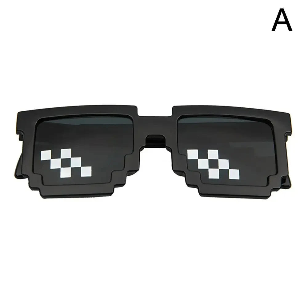 Mosaic Sunglasses For Mens Womens Pixel Black Retro Gamer Robot Sunglasses Cool Party Vintage Shades Eyewear