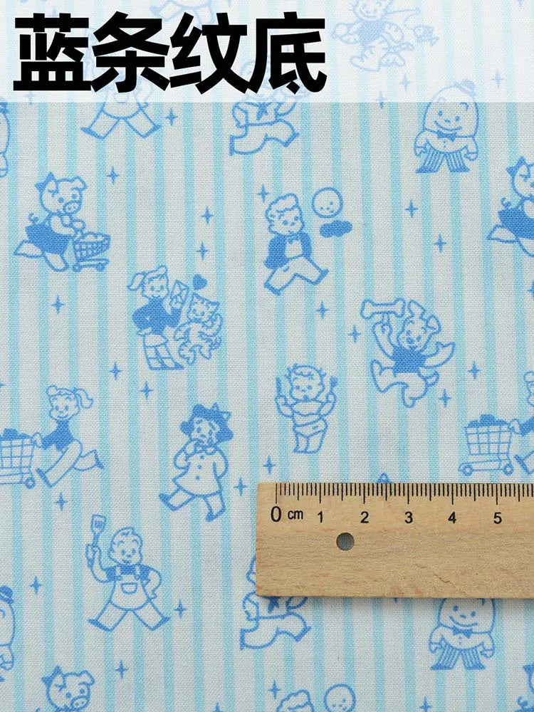 Children Cartoon Printed Cotton Japanese Style Cute for Sewing Skirt Clothes Clothing by Half Meter