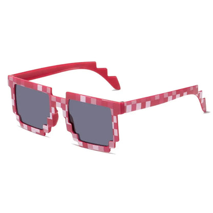 New fashion Sun Glasses Hot Sale Sunglasses Creeper Glasses Novelty Mosaic Funny Goggles Boys Girls Pixel Eyewear