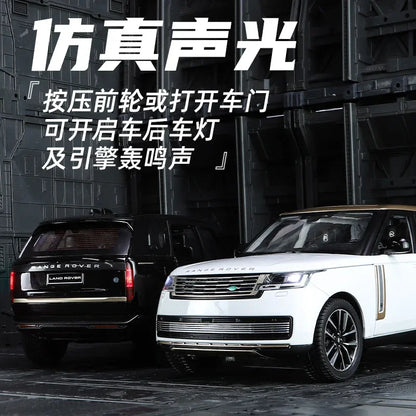 New 1:24 Land Rover Range Rover SV 2022 Alloy Die Cast Toy Car Model Sound and Light Children's Toy Collectibles Birthday Gift