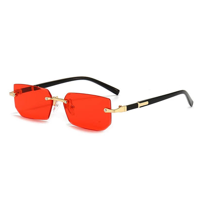 Fashion Rimless Sunglasses Men Women Populare Frameless Sun Glasses Male Female Classic Small Square Summer Traveling Shades