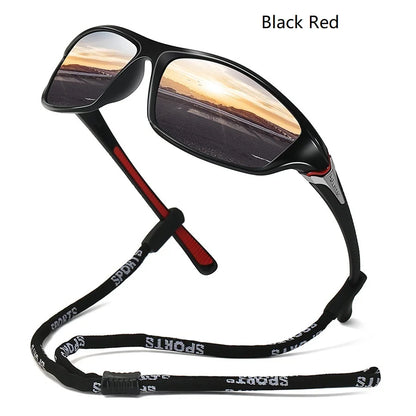 With Glasses Chain Polarized Sports Sunglasses Men Women Fishing Hiking Cycling Climbing Skiing Vintage Sport Sun Glasses UV400