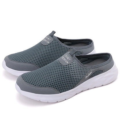 YRZL Hot Sale Men Half Slipper High Quality New Design Mesh Shoes Breathable Outdoor Sandals Comfortable Couples Walking Shoes