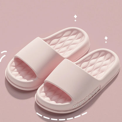 Smile Pop Men Slippers House Shower Bathroom Shoes EVA Beach Slides Fashion Soft Cloud Slippers 2024 Summer Men Antiskid Sandals