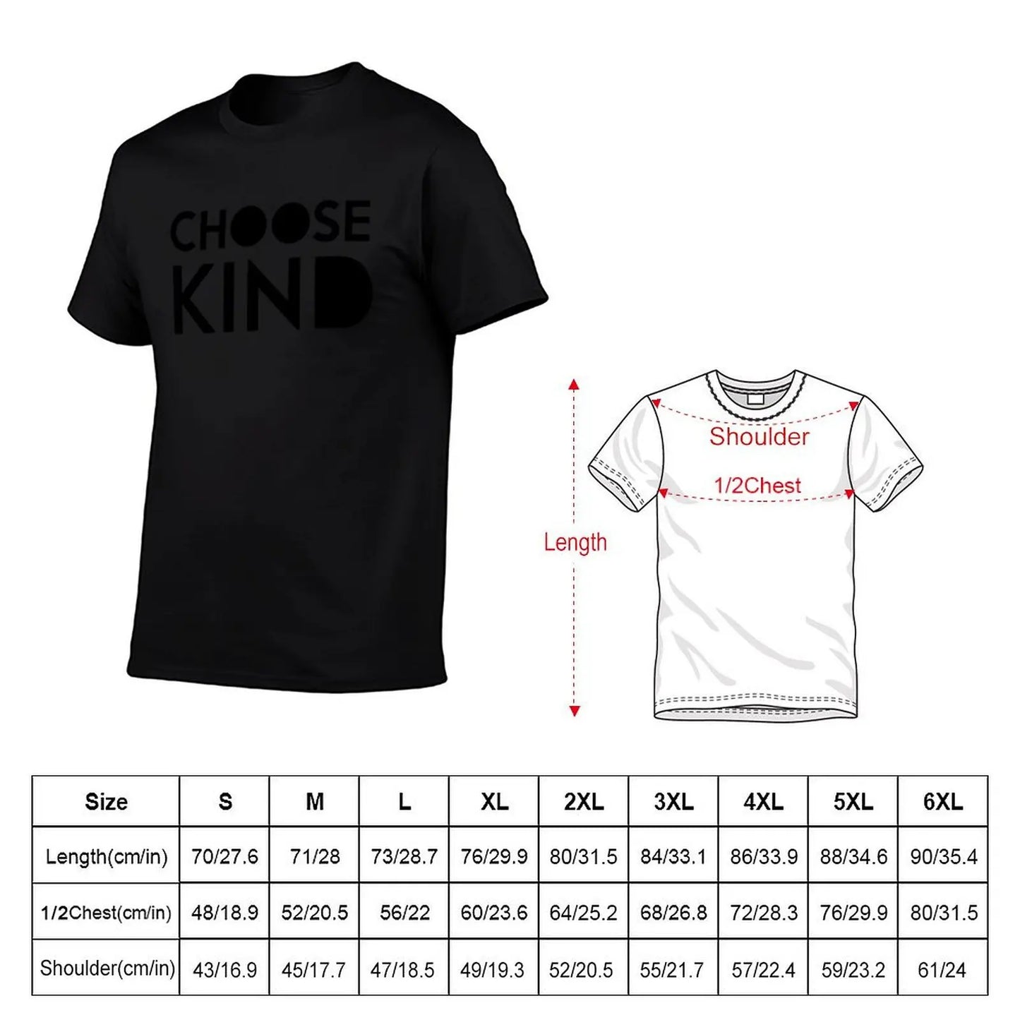 Choose Kind Official Merchandise T-Shirt cute clothes vintage anime shirt anime tshirt heavyweight t shirts for men