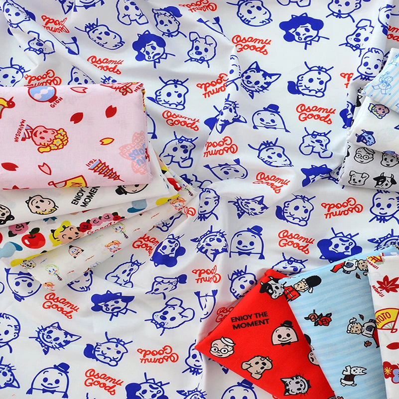 Children Cartoon Printed Cotton Japanese Style Cute for Sewing Skirt Clothes Clothing by Half Meter