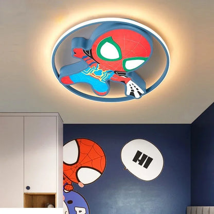 Marvel Spiderman New Multifunctional Personalized Creative Cartoon Smart Decorative Ceiling Lamp for Children's Boys' Bedroom