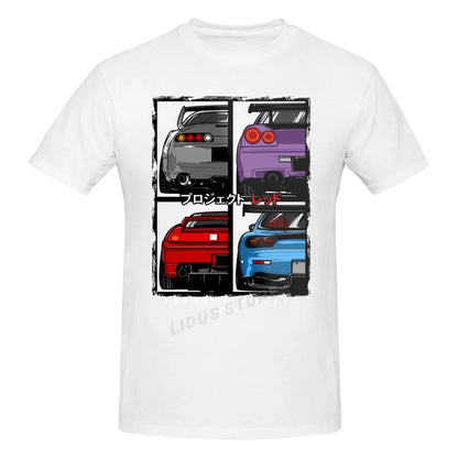 Japans Finest R34 NSX FD3S RX7 Jdm Car T shirt Harajuku Streetwear Short Sleeve T-shirt 100% Cotton Graphics Tshirt Tee Tops