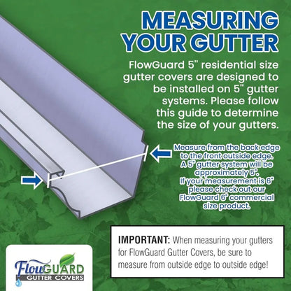 50-Year Gutter Cover System - White - 5 Inch Aluminum Gutter Guards, 204 Feet