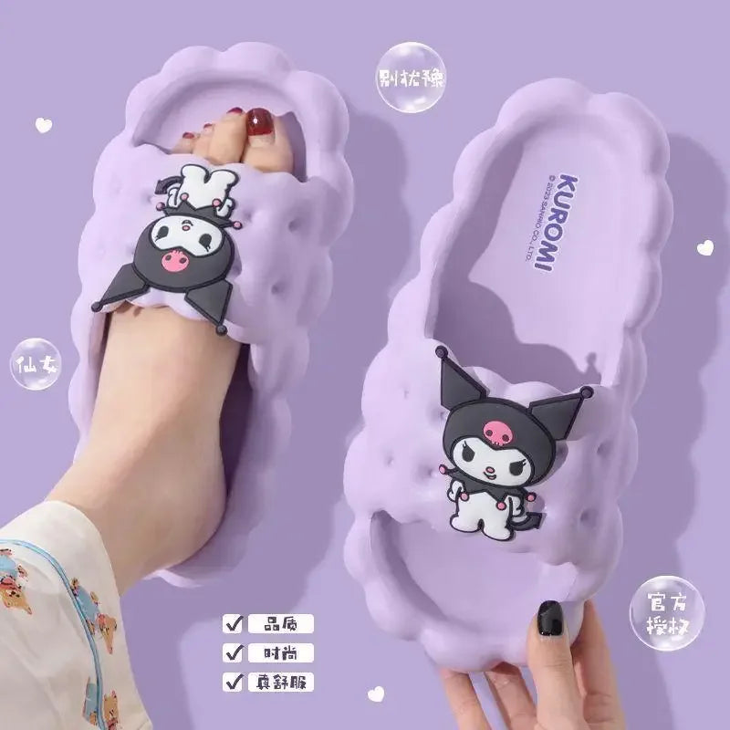 Sanrio Hello Kitty Slippers Kuromi Cinnamoroll Indoor Slippers Comzy Anti-slip Cute House Flat Slipper Couple Slippers Gifts