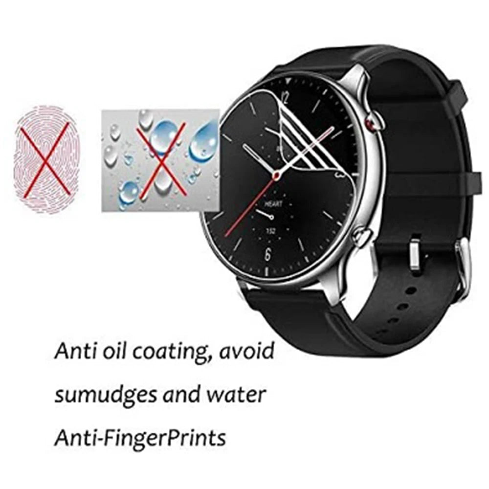 3/6pcs Ultra-thin Transparent Hydrogel Film For Huami Amazfit GTR 2 Sport Smart Watch Protective Film Cover