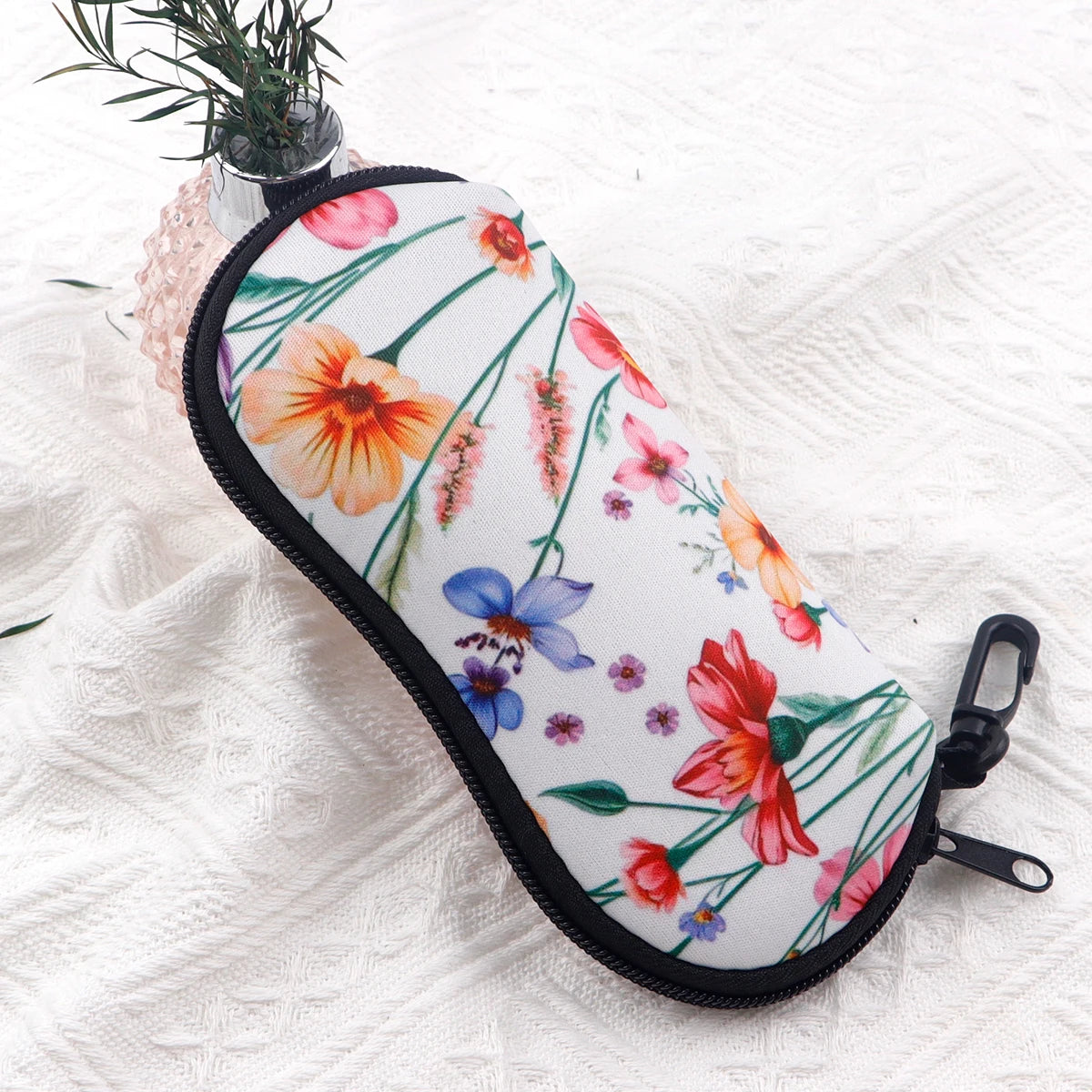 Marble Butterfly Pattern Glasses Soft Cloth Bag Sunglasses Bags Glasses Box Bag Women Zipper Fabric Eyeglasses Case Eyewear Case