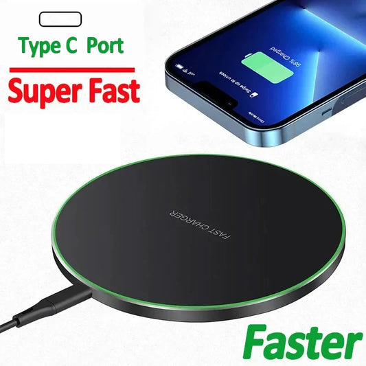 Fast Wireless Charger Pad For iPhone 14 13 12 11 Pro XS Max Samsung Smart Watch Phone Charging Pad For Xiaomi Huawei Phone