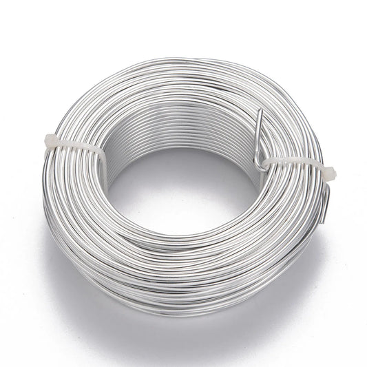 0.8/1/1.5/2/2.5/3mm Round Aluminum Wire Bendable Metal Craft Wire for DIY Jewelry Craft Making Silver Color  about 2185.04 Feet