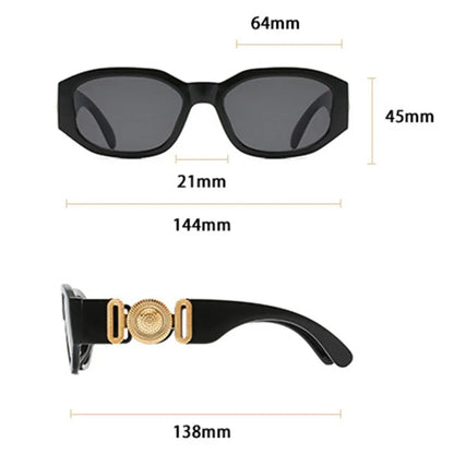 Fashion Women's Small Oval Sunglasses Retro Brand Men's And Women Outdoor Street Photo Sun Glasses UV Protection Gafas De Sol