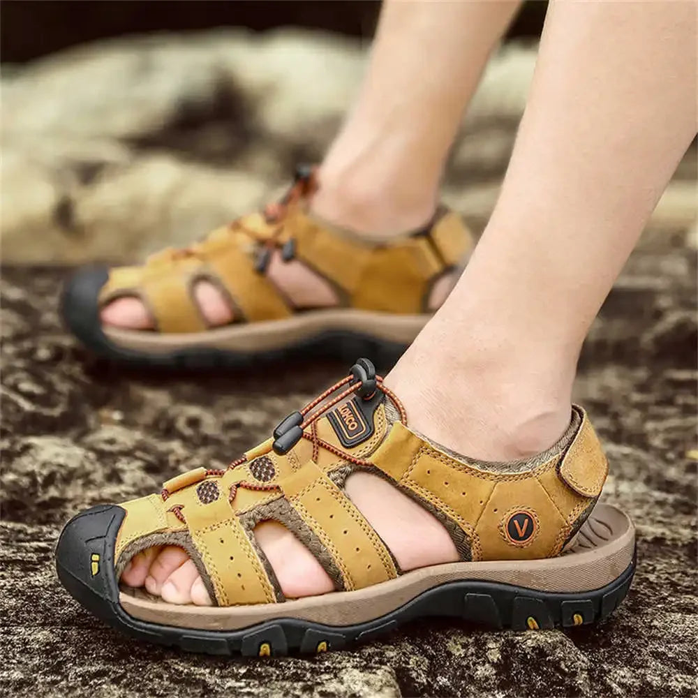 38-44 40-47 Man's Sandals For Swimming Non Slip Slippers Shoes Leopard Loafers Sneakers Sport Character Twnis Luxery