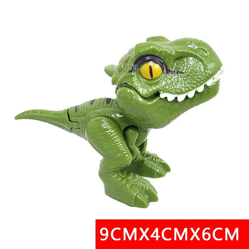 Jurassic Finger Dinosaur Triceratops Tyrannosaurus Model Toys for Kids Creative Finger Biting Dinosaurs Interactive Toy Boy Gift