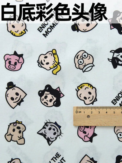 Children Cartoon Printed Cotton Japanese Style Cute for Sewing Skirt Clothes Clothing by Half Meter