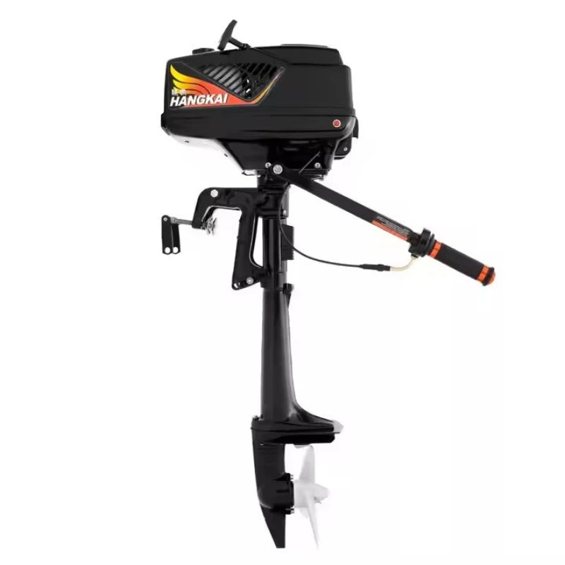 Water-cooled 3.6HP Outboard Motor for Fishing Boat, 2 Stroke 55cc, Short Shaft Gasoline Engine, Portable Engine