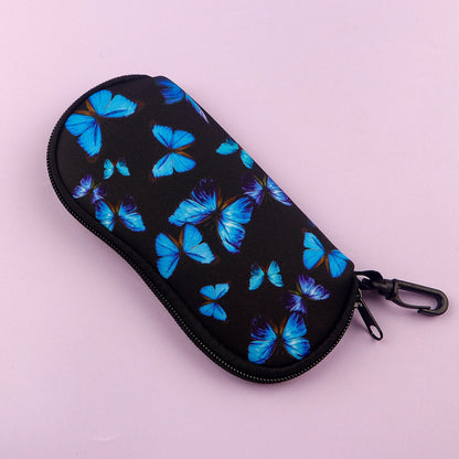 Marble Butterfly Pattern Glasses Soft Cloth Bag Sunglasses Bags Glasses Box Bag Women Zipper Fabric Eyeglasses Case Eyewear Case