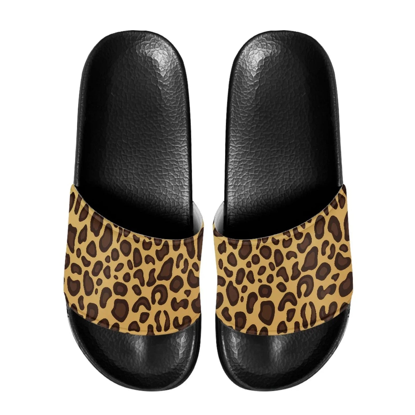 Lightweight Men Beach Leopard Print Slippers Household Bath Sandals Comfort EVA Sole Anti-Slip Design Fit Casual Everyday Wear